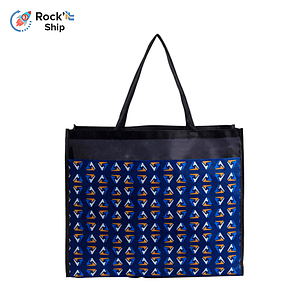 Rock'it 3-Day PET Non-Woven Tote Bag with Sublimated Front Pocket & Gusset (18" x 16" x 5")