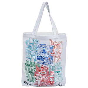 8 Oz. Sublimated Poly Canvas Full Color  Tote Bag (14" x 16")