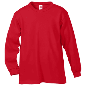 Delta 5.2 oz 100% Preshrunk Cotton Youth Pro Weight Long Sleeve T-Shirt