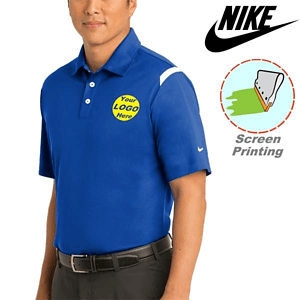 Nike Dri-FIT Shoulder Stripe Polo w/ Screen Print 4.5 oz.