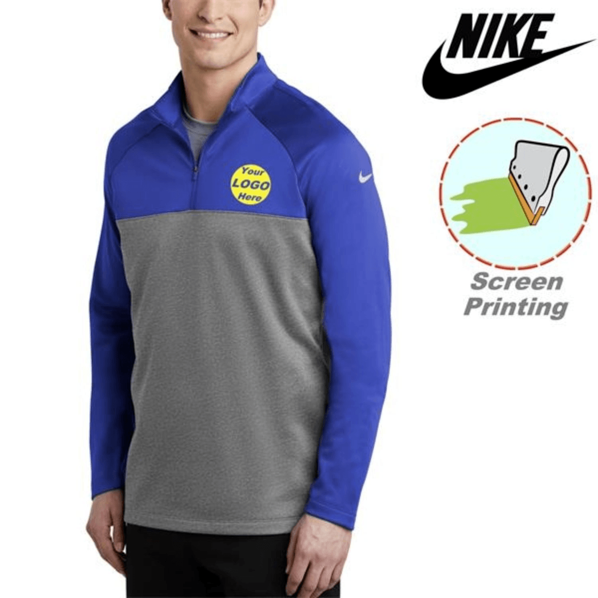 Nike Therma-FIT 1/2-Zip Fleece 7 oz. w/ Screen Print Jacket