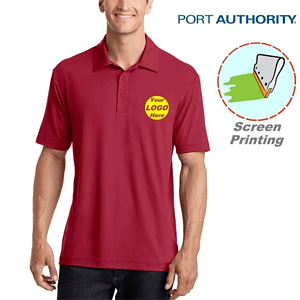 Port Authority Cotton Touch Performance Polo w/ Screen Print