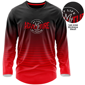 Men's 160 GSM  Birdseye mesh Sublimation Long Sleeve T-shirt