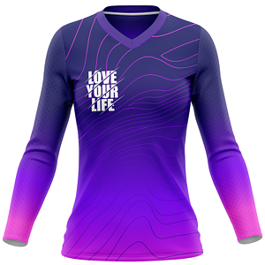 Women's 160 GSM Birdseye mesh Sublimation Long Sleeve T-shirt
