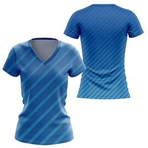 Women 150 GSM Pinhole Mesh Performance Sublimation V-Neck Short Sleeve T-shirt