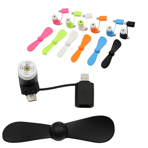 Mini USB Fan Dual with Lightning and Micro USB