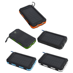 Waterproof Compass Solar Power Bank w/Flashlight 8000mah