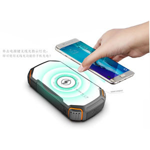 water proof portable Solar Power Banks 20000mAh Led Light with Wireless charger