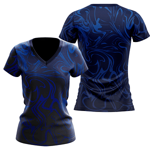 Women's 180 GSM Jersey Knit Cotton Feel Sublimation V-Neck T-shirt
