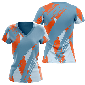 Women's 180 GSM Jersey Knit Cotton Feel Sublimation V-Neck T-shirt