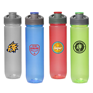 Plastic Water Bottles - 28 oz Sports Bottle w/ Flip Lid