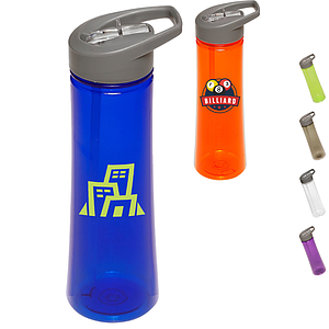 22 oz Sports Bottle w/ Flip top spout Printed Water Bottle