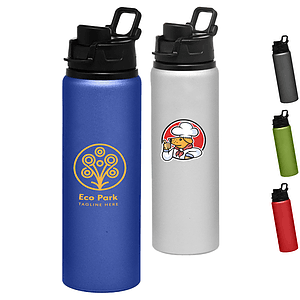 Aluminum Water Bottles - 25 oz Sports Bottle w/ Snap Lid