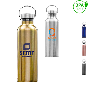 25 oz. Stainless Steel Canteen Water Bottles w/ Handle