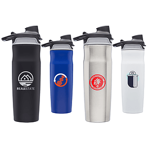 20 oz. Vacuum Insulated Juno Matte Water Bottles w/ Flip Lid