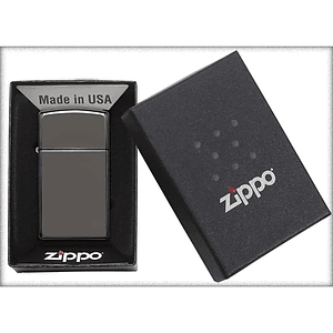 Zippo® USA-Made Slim Black Ice Windproof Lighter