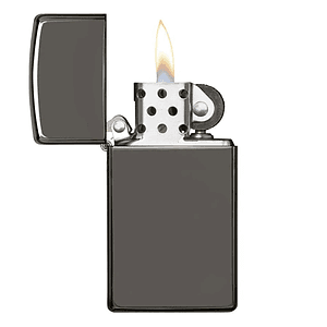 Zippo® USA-Made Slim Black Ice Windproof Lighter