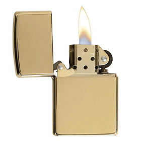 Zippo® USA-Made Windproof Classic High Polish Brass Lighter