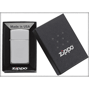 Zippo® USA-Made Slim High Polish Chrome Windproof Lighter