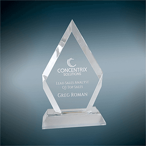 7" Prismatic Frosted Base Diamond Award