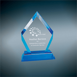 6" Prismatic Frosted Base Diamond Award