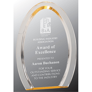 8" Radiant Halo Oval Acrylic Award