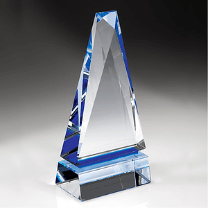 Obelisk of Success Blue Crystal Award