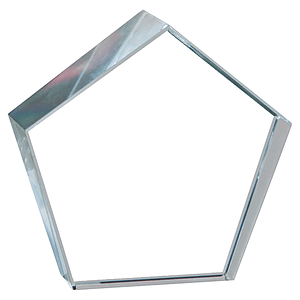 Crystal Pentagon Paperweight Award