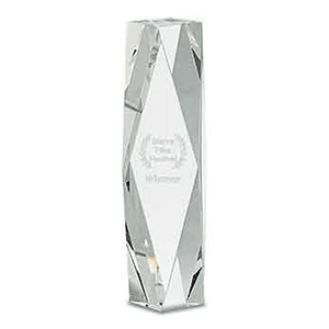 Clear Crystal Facet Tower Award