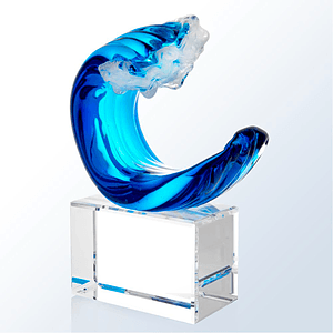 Wave Art Glass Tidal Award