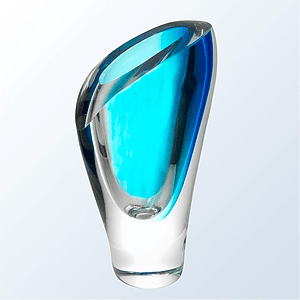 Blue Lush Art Glass Vase Award