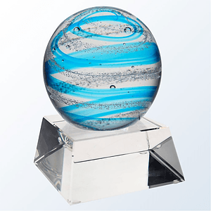 Blue Snow Globe with Clear Base Award