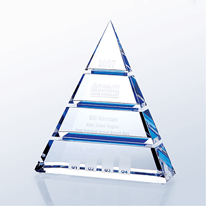 Luxor Design Prism Shaped Crystal Award