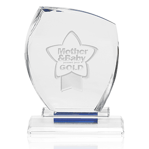 Blue Accent Crystal Glass Awards