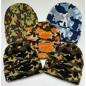 Unisex Camouflage Knitted Cuffed Beanie