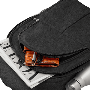 Professional Heather Lite Water-Resistant Business Laptop Backpack