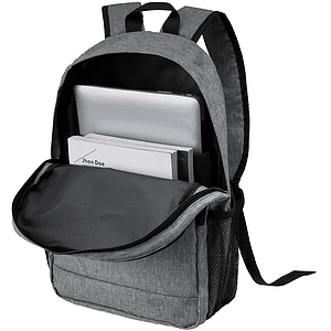 Solid Color Heather Lite Laptop Backpack W/ Braided Handle