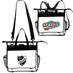 Multi-Clear Convertible Tote & Messenger Backpack (12” x 12” x 6”)