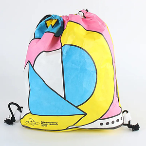 Heavy Duty Full Color Drawstring Backpack w/ Strap Loop (14" x 17")