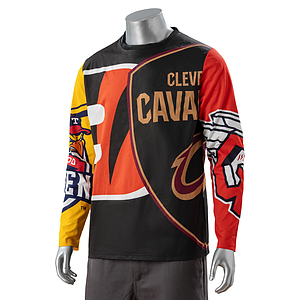 100% Cotton Full Color Pigmented Digital Print Men's Long Sleeve T-Shirt - 5.3 oz