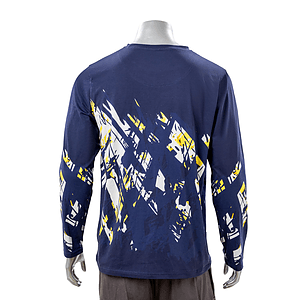 100% Cotton Full Color Reactive Digital Print Men's Long Sleeve T-Shirt - 5.3 oz