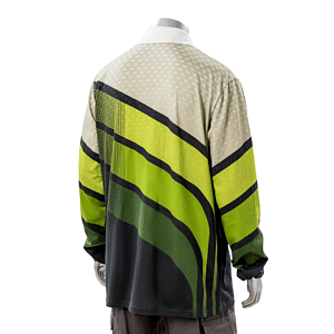 100% Cotton Full Color Reactive Digital Print Men's Long Sleeve Polo - 5.3 oz