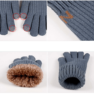 Thick Adult Female Gloves w/ 2 Finger Touch