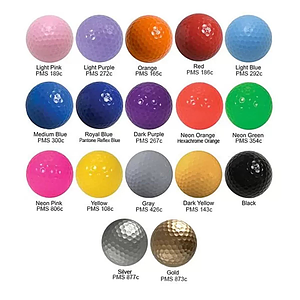 Colored Golf Balls with Custom Imprints