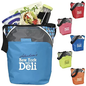 Insulated Lunch Cooler Zipper Carry Bag with Front Pocket