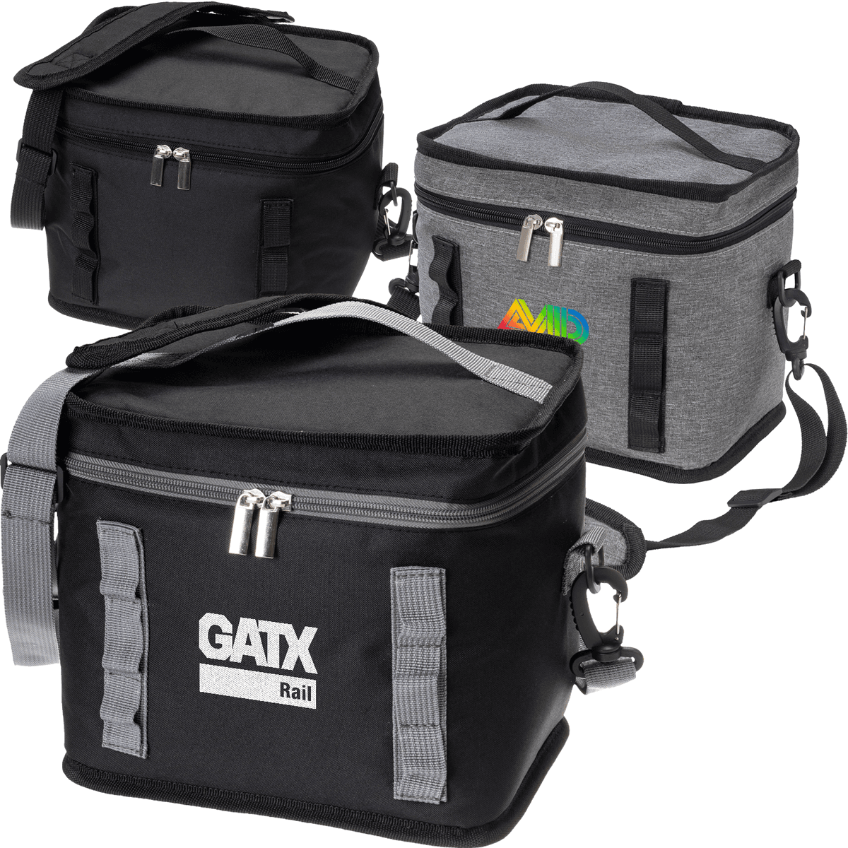 Insulated Lunch Bag w/ Top Handle & Crossbody Strap