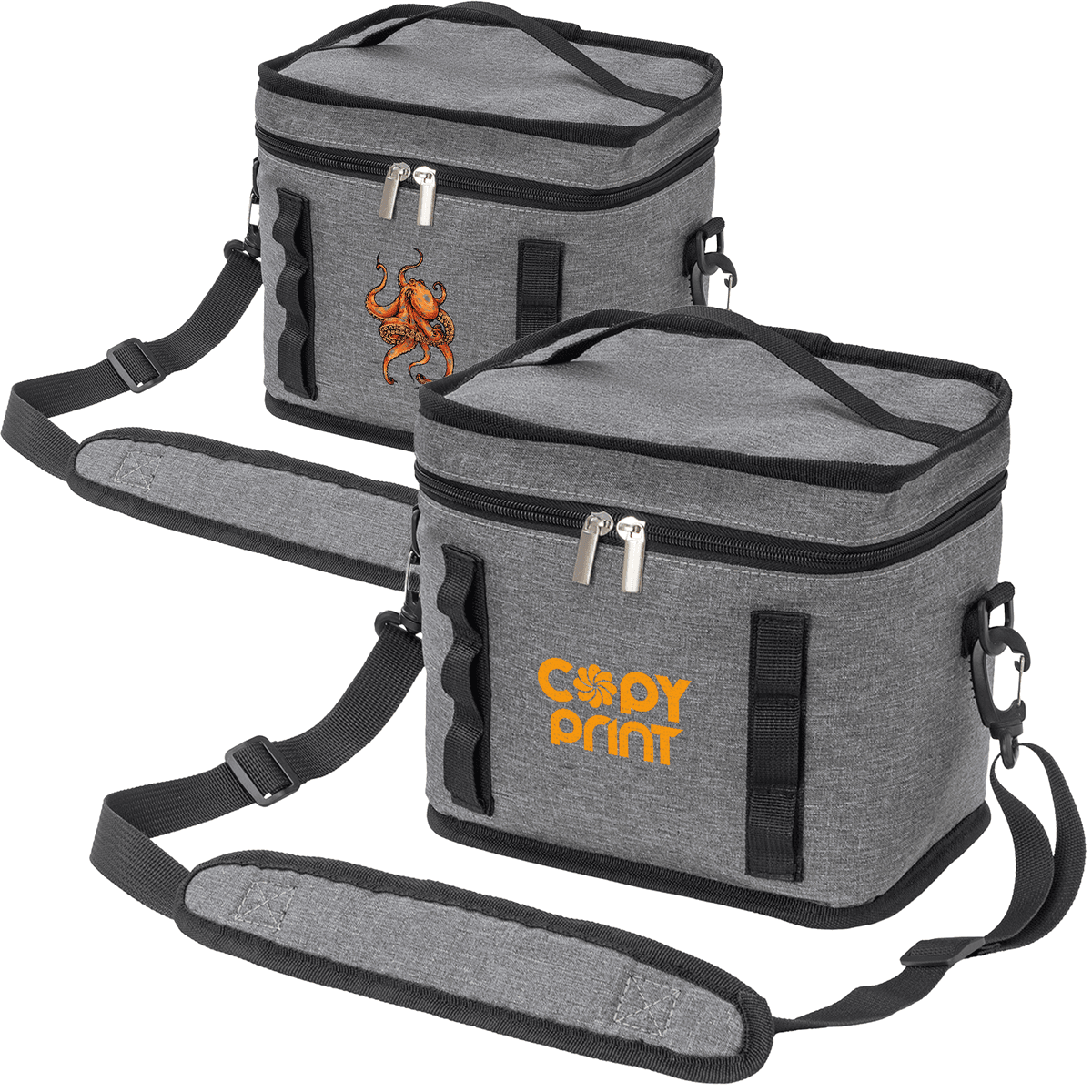 Heather Lite Insulated Lunch Bag w/ Top Handle & Crossbody Strap