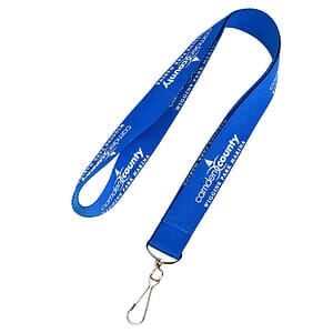 3/4" USA Made Polyester Lanyard w/ Safety Breakaway