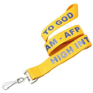 3/4" USA Made Polyester Lanyard w/ ID Badge Holder