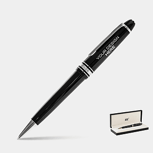 MONTBLANC® Meisterstück Luxury Platinum-Coated Midsize Ballpoint Pen w/ Gift Box